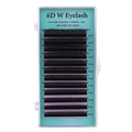 European and american style self-applying eyelash extensions 0.07 black matte d curl soft 6d w shape eye beauty false eyelashes semi-permanent