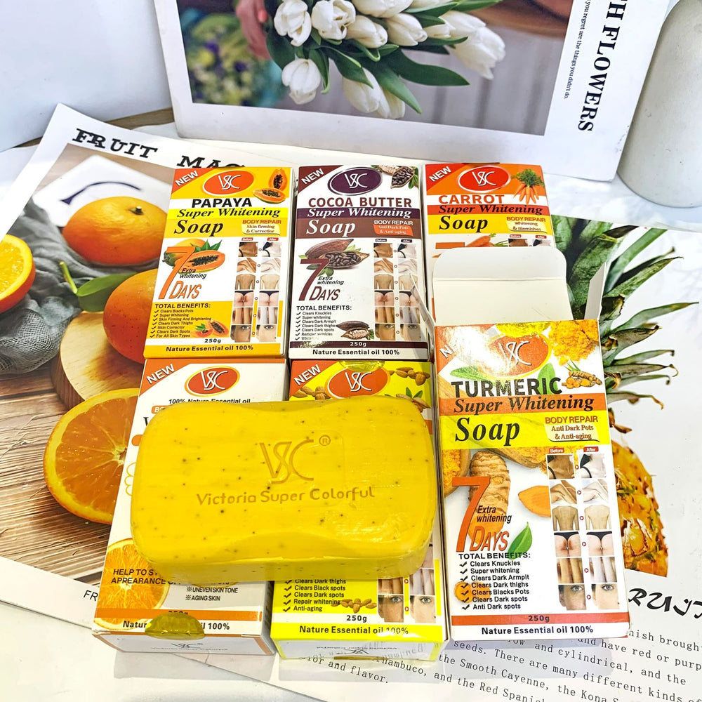 foreign trade english packaging papaya vc brightening soap fragrance bath carrot soap wholesale