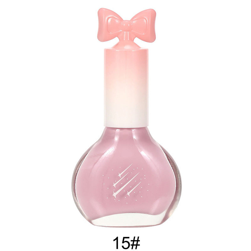 Nail polish, no baking, quick drying, non-tearable, nude color, sequined bottom oil, wine red cherry oily nail polish, wholesale