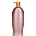 600ml refillable plastic empty bottle with pump for liquid body wash, shampoo, and conditioner - pet with metallic finish