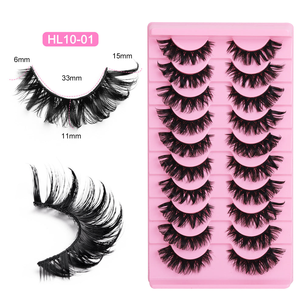 fox style false eyelashes glue style qingdao european and american curling stereo cat eye style hard stem false eyelashes factory