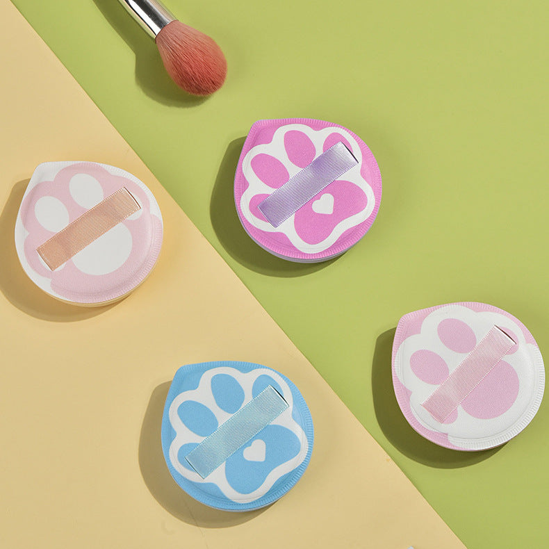 100 points cotton candy puff cat claw air cushion powder bottom liquid dry and wet dual-use powder-free large thickened sponge puff