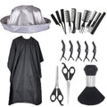 Comb, cloth, cloak, scissors, hairpin, 20-piece hairdressing tool suit, hairdressing tool, hair dyeing and baking oil supplies, hair brush