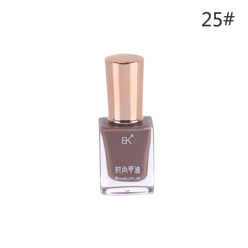 Bk summer new arrival: 36-color trendy oil-based nail polish - peel-off, no-bake, long-lasting, smudge-proof, brightening manicure