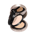 Novo double layer cushion foundation 2-in-1: hydrating, moisturizing, concealing, setting, long-lasting, waterproof, and smudge-proof foundation