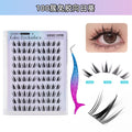 Ready-to-ship, glue-free false eyelashes family pack. bulk wholesale of large-capacity sunflower natural faux fox eye lashes, segmented