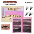 Mxf07-02 eyelash book 3-piece color box set-30.50px8 rows+40px16 rows
