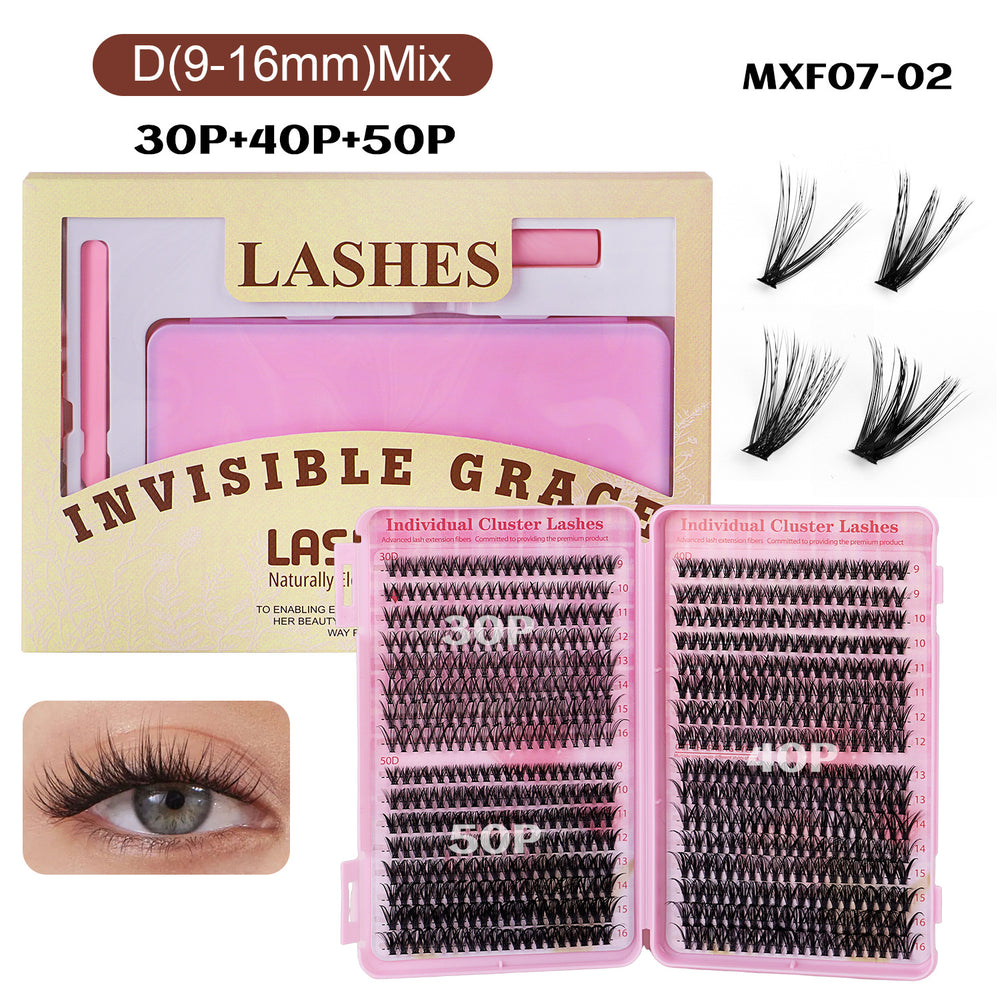 false eyelashes set box european and american thick 30p-100p combination curling eyelashes glue style penglai factory