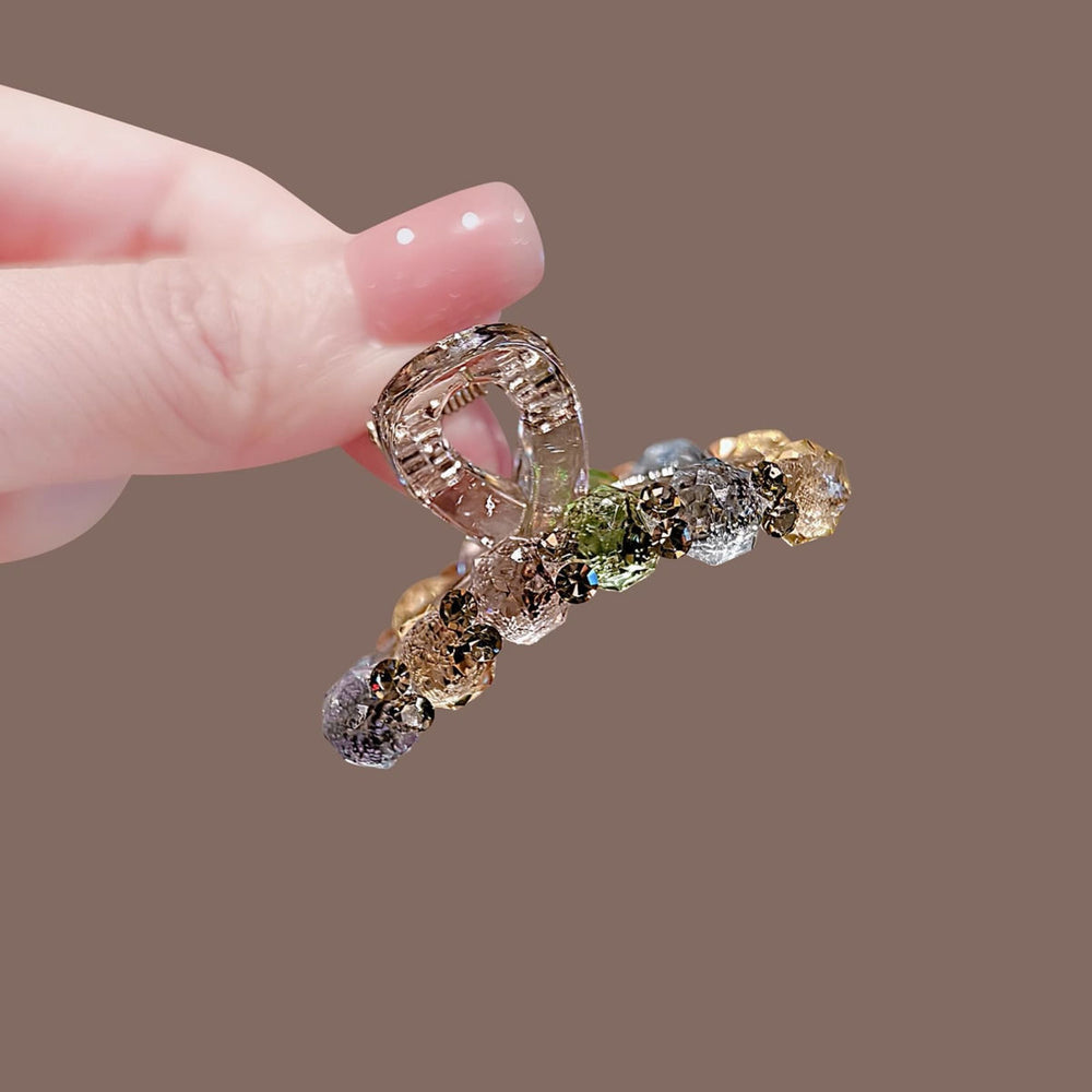 Casualeasiest for match rhinestone gripper female elegantfashion back of head half-tied gripper hair clip new arrivalkorean style side clip headwear