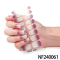 Zhengxiang custom gel nail art stickers waterproof uv light therapy nail polish film ins semi-cured nail stickers wholesale