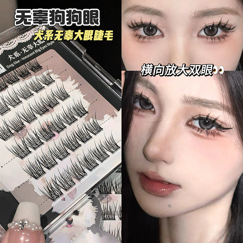 Gege bearkorean style girl group glue-free false eyelashes self-adhesive natureartificial mom-like lazy single cluster eyelashes