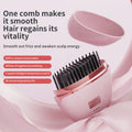 Wireless negative ion hair straightener - mini rechargeable hair straightening brush - portable travel size