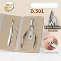 Cuticle nipper set - includes cuticle nippers, cuticle pusher, and nail clippers - portable home manicure & pedicure tool kit - stainless steel cuticle nippers