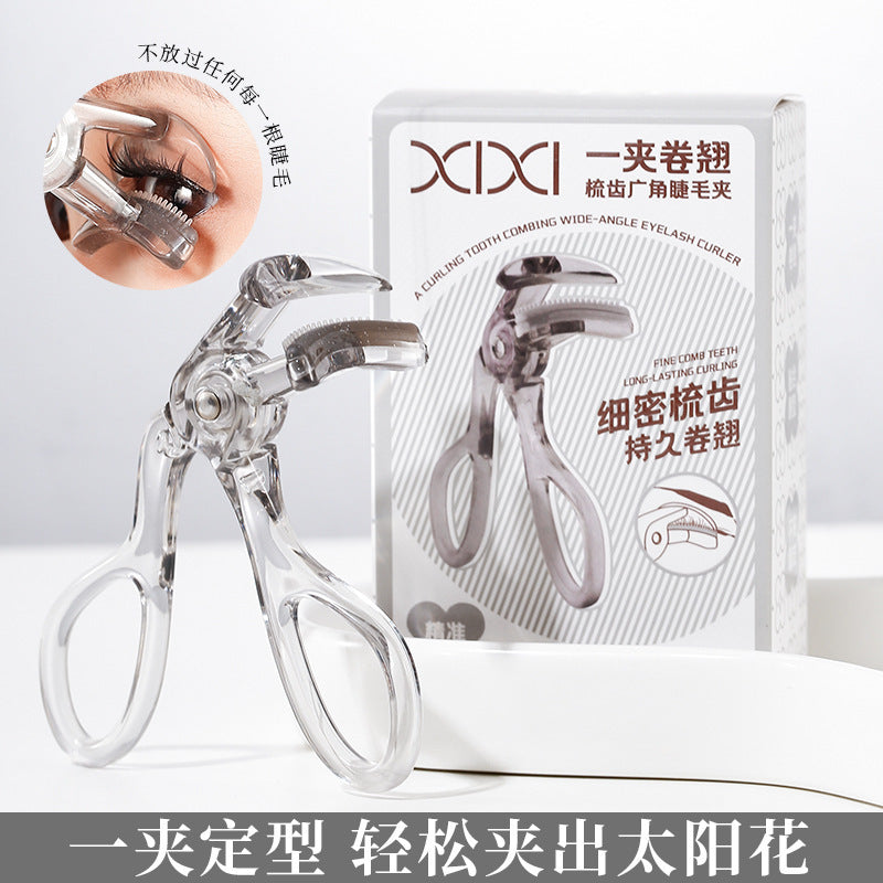Xixi one-clip curling comb teeth eyelash curler wide angle nature curling long-lasting hair-styling sunflower partial eyelash curler