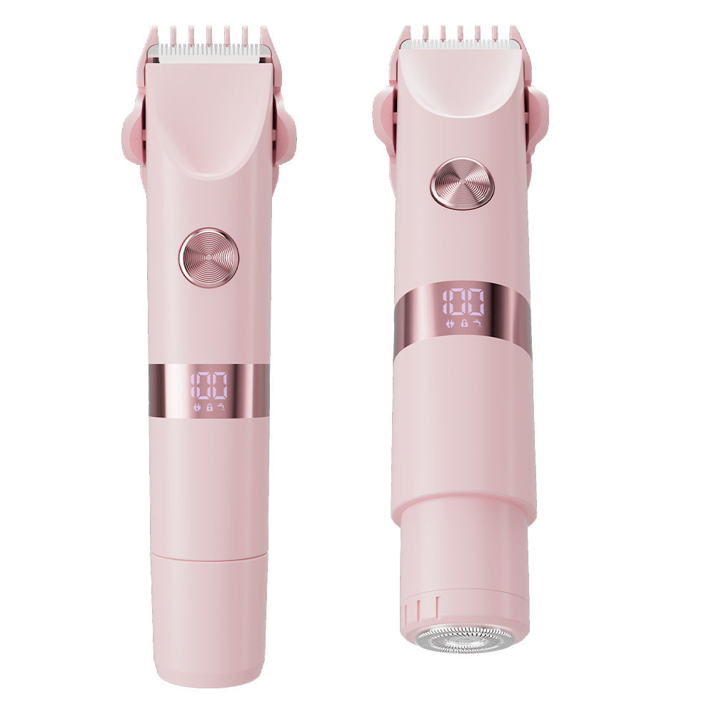 double-head 2-in-1 electric epilator for women's private trimmer multi-functional for home digital display washable epilator