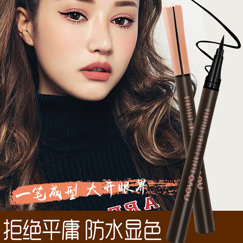 Novo deep eye waterproof eyeliner - beginner-friendly, long-lasting, sweat-proof, smudge-proof, hard tip liquid eyeliner pen