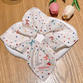 Floral kids square scarf large intestine hair tie girl 2025new arrivaltie ponytail hair rope female princess ball head headwear