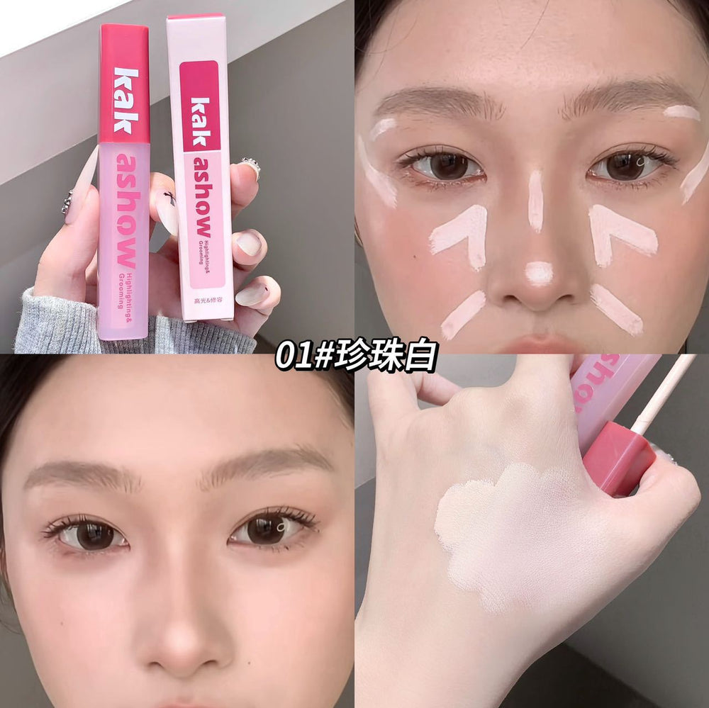 Kakashow sculpting & contouring liquid makeup - waterproof, 3d definition, nose shadow, highlight & brightening