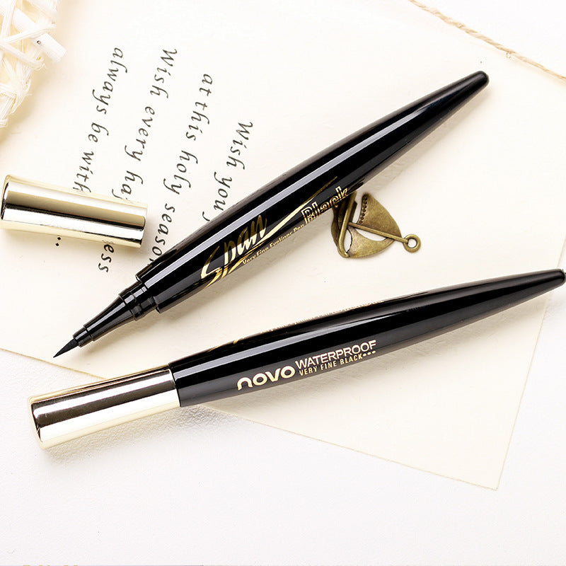 Novo clear & smooth liquid eyeliner - waterproof, sweat-proof, long-lasting, smudge-proof eyeliner pen for beginners (hard tip)