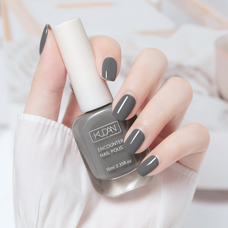 New white peelable water-based nail polish odor free, no baking, quick-drying, transparent top coat, student peelable nail polish