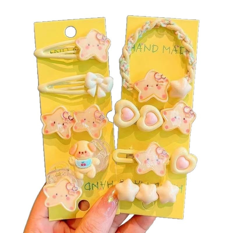 Sweet and edgy hair clips for young girls and students, featuring cute cartoon designs. perfect for securing side bangs or adding a touch of charm to your little one's hairstyle. adorable hair accessories for girls