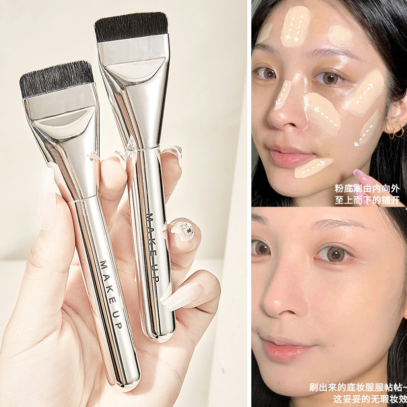 Jonbos foundation brush - flat angled brush, seamless finish, makeup artist grade, perfect for applying foundation