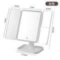 Led makeup mirror - stackable, desktop/tabletop, high-definition, with lighted smart beauty mirror for home use