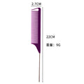 Hair comb sectioning highlight pointed tail steel needle comb tony cover hairdresser hair comb colorful wig comb wholesale