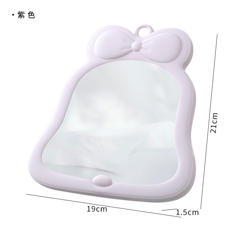 Bow foldable student plastic storage cosmetic mirror dormitory for home desktop vertical cute home table mirror