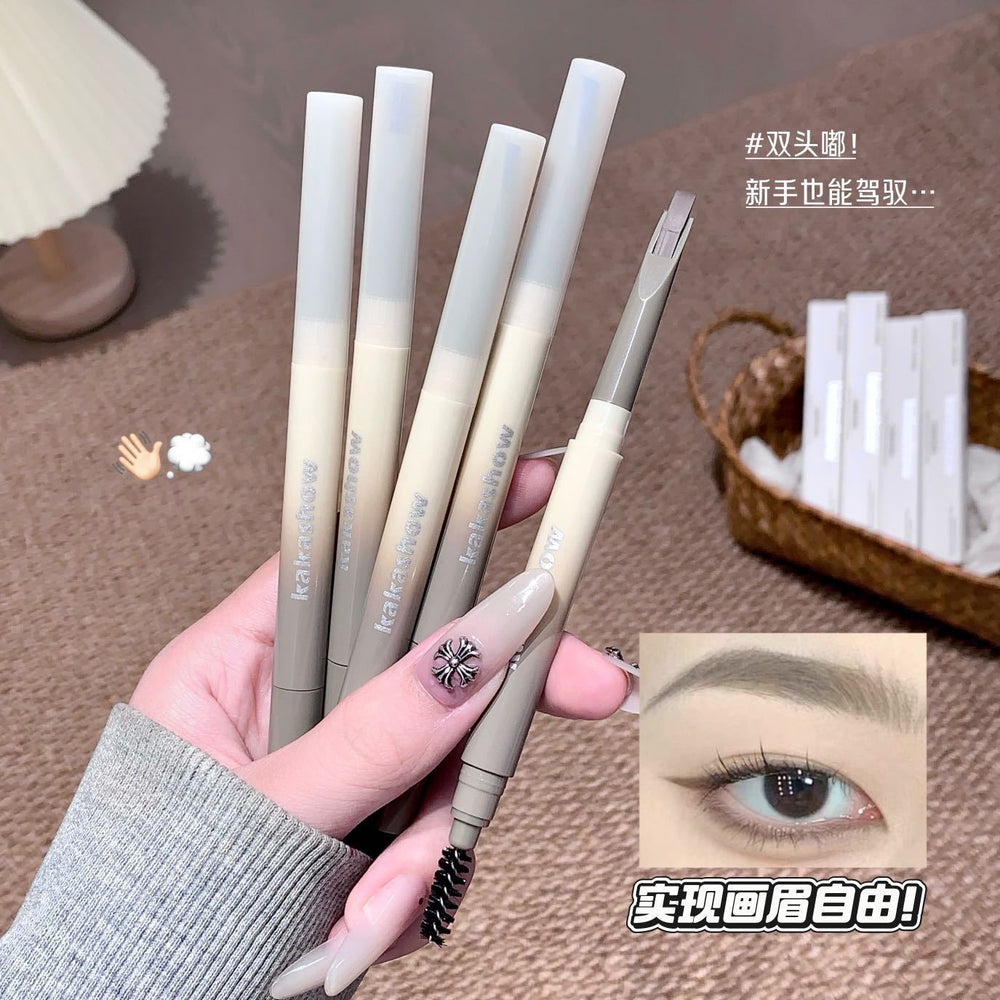 Kakashow blade shaping eyebrow pencil natural roots clear long-lasting waterproof sweat-proof non-removing double-ended eyebrow pencil