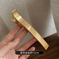 High-quality brushed metal hair clip, side clip, side bangs clip, hairpin, women's fashion new arrival one-word clip, headwear, hair accessories