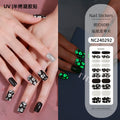 Zhengxiang custom gel nail art stickers - halloween, cross-border, us & european style, uv light semi-cured nail stickers, hot stamping wholesale