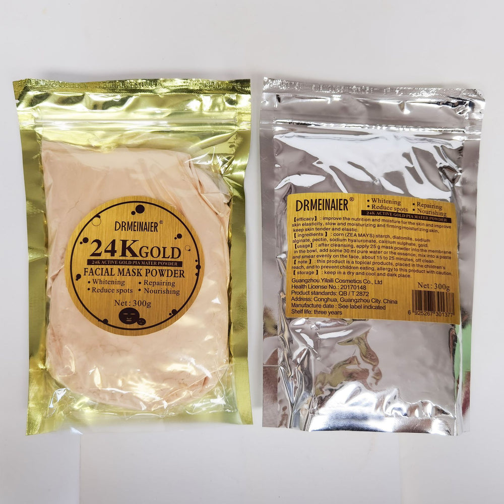 24k gold mask powder - firming, anti-wrinkle, brightening, moisturizing, active gold soft mask powder - authentic export wholesale