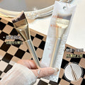 Jonbos fishtail foundation brush - ultra-thin flat head, makeup artist-grade concealer brush (minimal product absorption)