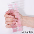 fashion cat eye semi-cured gel nail sticker onion powder explosive pink butterfly nail art sticker full waterproof