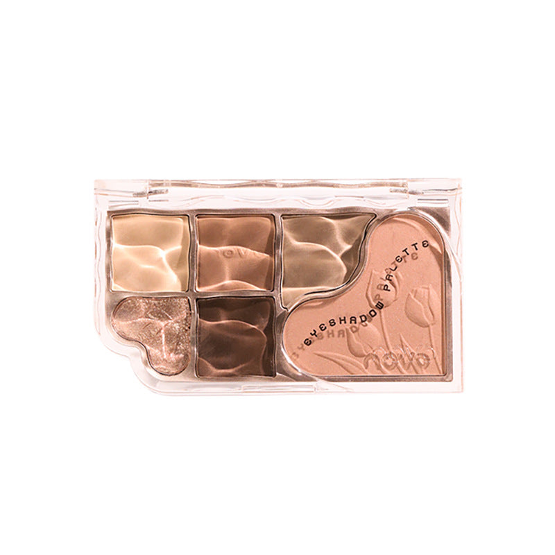 Novo dreamy stardust six-color eyeshadow palette - beginner-friendly matte, highlight, contour, and blush all-in-one palette