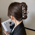 Love letter metal gripper for women, high-end hair volume, hair clip, headwear, large shark clip on the back of the head