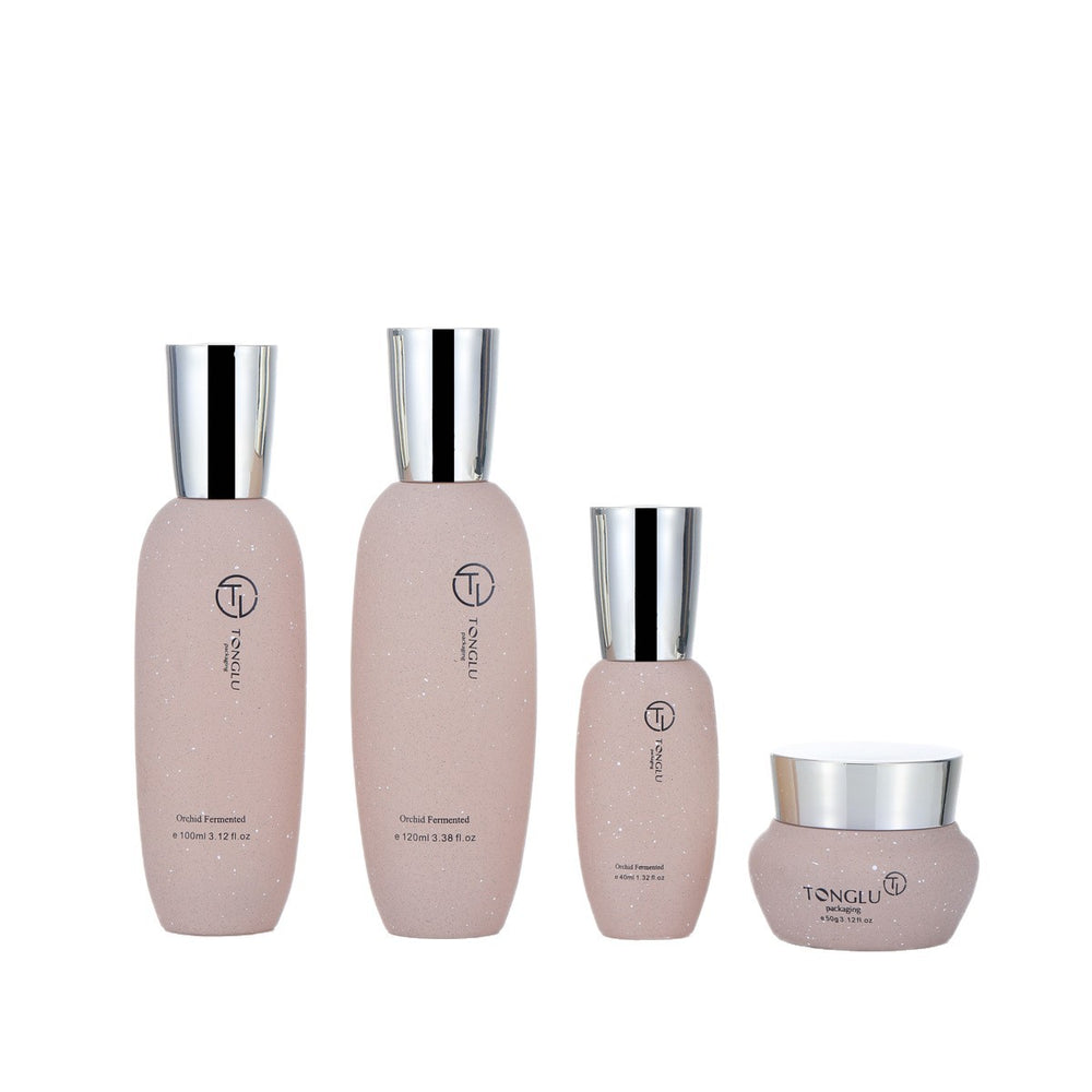 Manufacturer supplies cosmetic glass bottle packaging materials, 120ml water, milk and essential oil bottles, 50g cream glass bottles