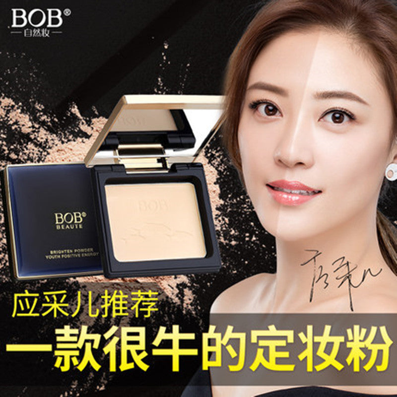 Makeup bob deep sea fish oil luxurious beauty powder wet and dry concealer oil control waterproof sweatproof setting powder bottom