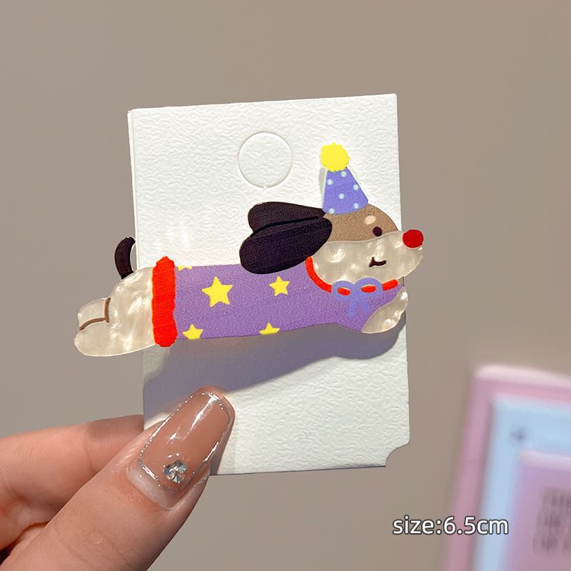 Hat puppy hairpin insgirlcute cherry duckbill clip polka dot star acrylic hairpin side clip hair accessories
