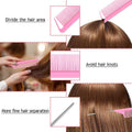 Manufacturer wholesale hair comb three-row plastic comb steel needle rat tail teasing comb eyebrow brush hairline brush styling tool
