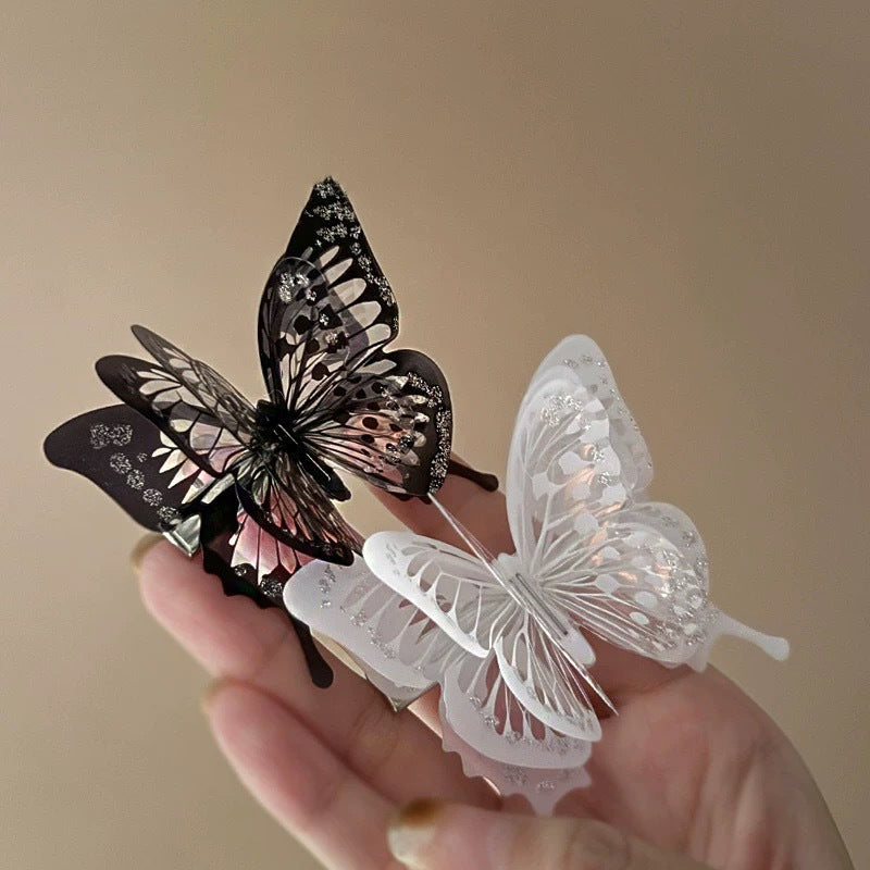 Forest style super fairy stereo butterfly hair clip for women new arrivalclassy side clip side duckbill clip girl elegant hairpin hair accessories