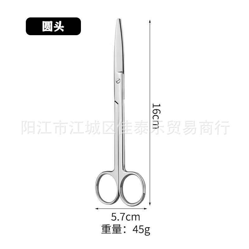 Wholesale stainless steel scissors, elbow, straight tip, thickened thread, large and small scissors, seam scissors, beauty tools