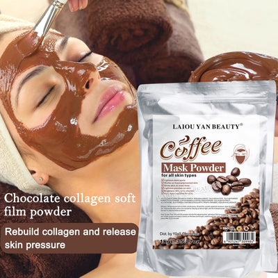 coffee brightening and moisturizing facial mask powder, hydrating and moisturizing skin, toning and skin care soft mask powder bag wholesale