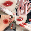 Kapavini bubble bear lip glaze for women mirror water glossy pouty lips moisturizing glass lip whitening lipstick