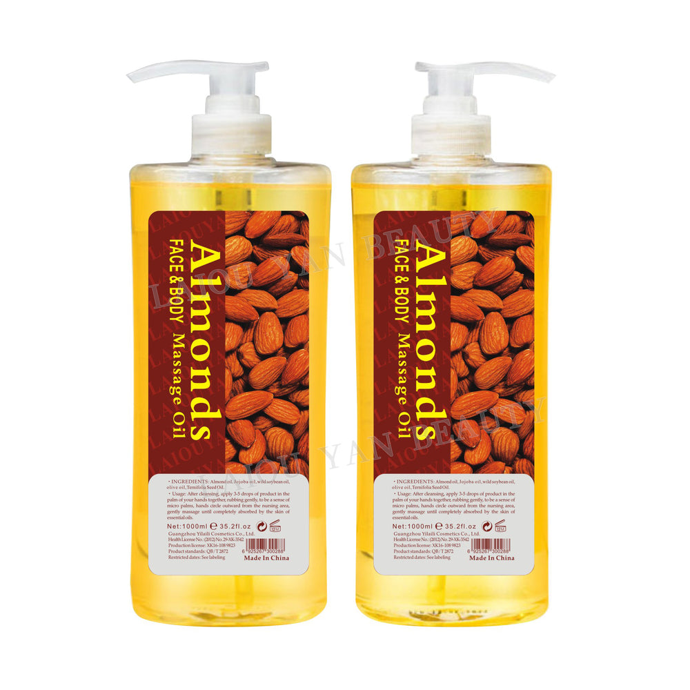 leo yanmei facial moisturizing essential oil body massage oil 1000ml heating meridian massage foreign trade wholesale