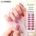 Zhengxiang factory custom gel nail stickers solid color uv light nail polish gel japanese and korean semi-cured nail stickers wholesale