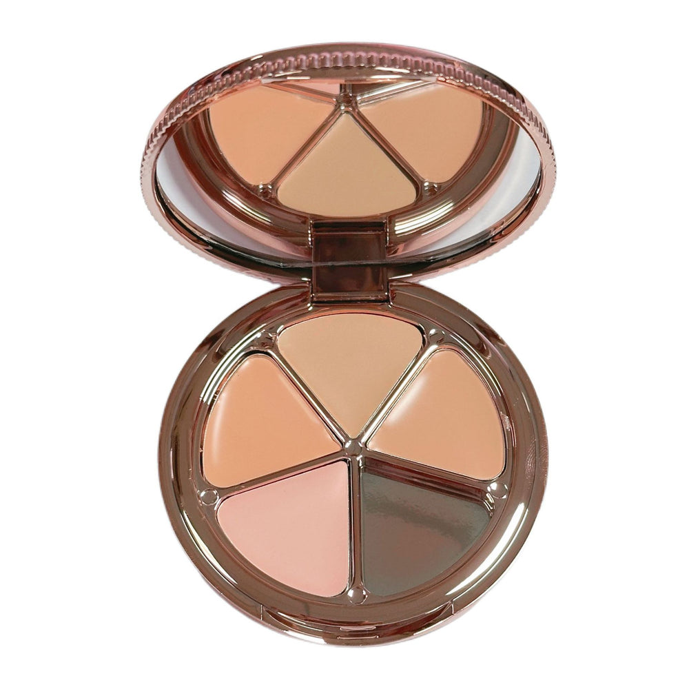 Luckgo pink sweetheart concealer palette - covers tattoos, facial spots, acne scars, dark circles, and tear troughs