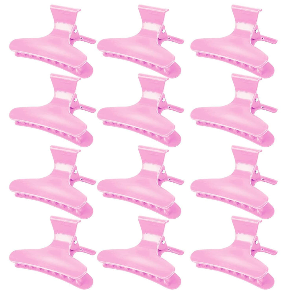 Amazon 12-piece butterfly clip non-slip styling claw hair clips for women and girls (multi-color) - hair styling tool for flyaways