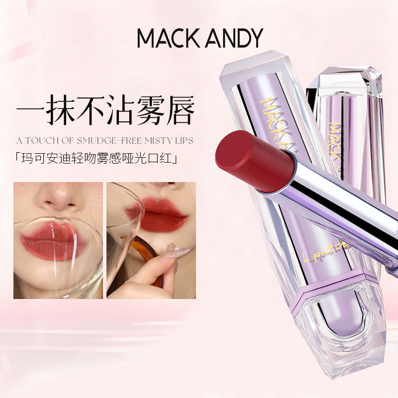Marco andy kiss mist matte lipstick women's velvet matte matte lipstick that won't stain the cup and won't lose pigment